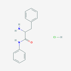 molecular formula C15H17ClN2O B1289163 2-Amino-N,3-diphenylpropanamide hydrochloride CAS No. 857770-81-1