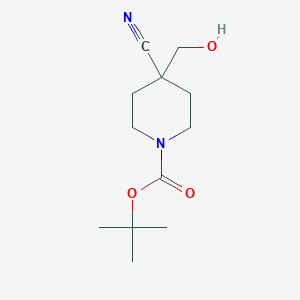 molecular formula C12H20N2O3 B1289187 叔丁基4-氰基-4-(羟甲基)哌啶-1-羧酸酯 CAS No. 614730-96-0