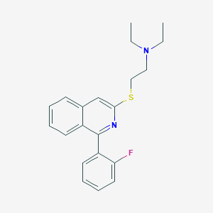 molecular formula C21H23FN2S B12891901 N,N-Diethyl-2-{[1-(2-fluorophenyl)isoquinolin-3-yl]sulfanyl}ethan-1-amine CAS No. 89707-45-9