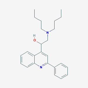 molecular formula C25H32N2O B12891902 2-(Dibutylamino)-1-(2-phenylquinolin-4-yl)ethanol CAS No. 36396-94-8
