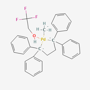 molecular formula C31H30F3OPd-3 B12891958 Methyl(2,2,2-trifluoro-ethoxo){1,2-bis(diphenylphosphino)ethane}palladium 