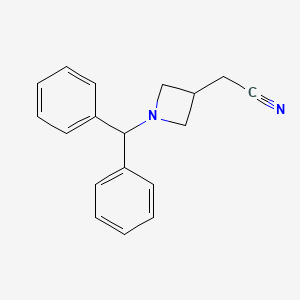 molecular formula C18H18N2 B1289198 3-Cyanomethyl-1-benzhydryl azetidine 