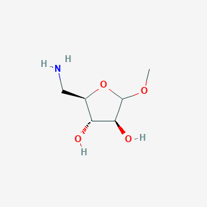 molecular formula C6H13NO4 B12892037 (2R,3S,4S)-2-(Aminomethyl)-5-methoxytetrahydrofuran-3,4-diol 