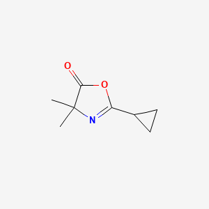molecular formula C8H11NO2 B12892041 2-Cyclopropyl-4,4-dimethyloxazol-5(4H)-one CAS No. 215036-03-6