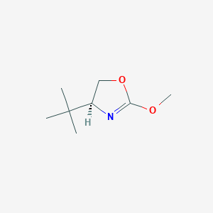 molecular formula C8H15NO2 B12892071 (S)-4-(tert-Butyl)-2-methoxy-4,5-dihydrooxazole 