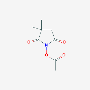 molecular formula C8H11NO4 B12892138 3,3-Dimethyl-2,5-dioxopyrrolidin-1-yl acetate 