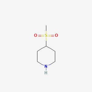 molecular formula C6H13NO2S B1289217 4-(甲磺基)哌啶 CAS No. 290328-55-1