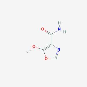 molecular formula C5H6N2O3 B12892177 5-Methoxyoxazole-4-carboxamide 