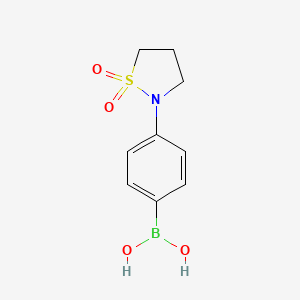 molecular formula C9H12BNO4S B1289218 (4-(1,1-二氧化异噻唑烷-2-基)苯基)硼酸 CAS No. 1778667-07-4