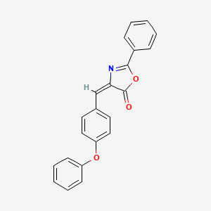 molecular formula C22H15NO3 B12892198 4-(4-Phenoxybenzylidene)-2-phenyloxazol-5(4H)-one 