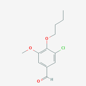 molecular formula C12H15ClO3 B1289221 4-丁氧基-3-氯-5-甲氧基苯甲醛 CAS No. 483316-01-4