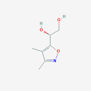 molecular formula C7H11NO3 B12892227 (R)-1-(3,4-Dimethylisoxazol-5-yl)ethane-1,2-diol 
