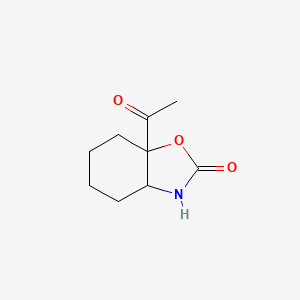molecular formula C9H13NO3 B12892268 7A-acetylhexahydrobenzo[d]oxazol-2(3H)-one 