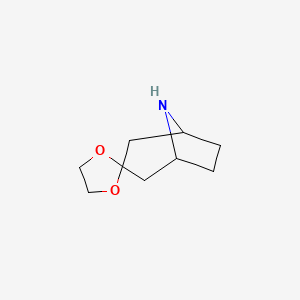 molecular formula C9H15NO2 B1289242 8-氮杂螺[双环[3.2.1]辛烷-3,2'-[1,3]二氧戊环] CAS No. 13375-57-0
