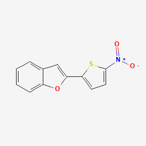 molecular formula C12H7NO3S B12892432 2-(5-Nitrothiophen-2-yl)-1-benzofuran CAS No. 89266-46-6