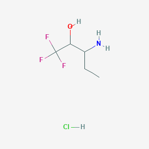 molecular formula C5H11ClF3NO B1289249 3-氨基-1,1,1-三氟戊烷-2-醇盐酸盐 CAS No. 147284-85-3