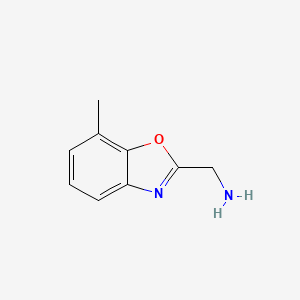 molecular formula C9H10N2O B12892624 2-(Aminomethyl)-7-methylbenzo[d]oxazole 