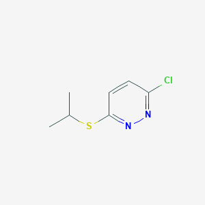 molecular formula C7H9ClN2S B1289267 3-Chloro-6-(propan-2-ylsulfanyl)pyridazine 