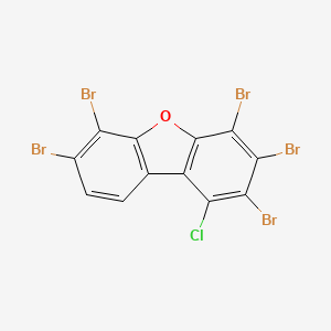 molecular formula C12H2Br5ClO B12892798 2,3,4,6,7-Pentabromo-1-chlorodibenzo[b,d]furan 