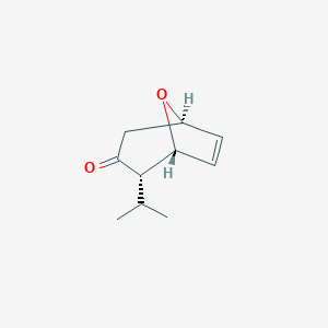 molecular formula C10H14O2 B128929 (1R,2S,5R)-2-propan-2-yl-8-oxabicyclo[3.2.1]oct-6-en-3-one CAS No. 147729-86-0