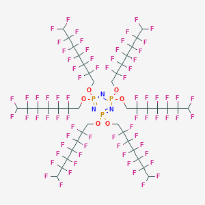 molecular formula C42H18F72N3O6P3 B128931 2,2,4,4,6,6-Hexakis(2,2,3,3,4,4,5,5,6,6,7,7-dodecafluoroheptoxy)-1,3,5-triaza-2lambda5,4lambda5,6lambda5-triphosphacyclohexa-1,3,5-triene CAS No. 3830-74-8
