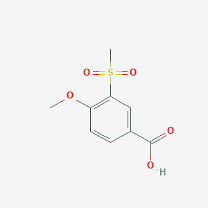 molecular formula C9H10O5S B1289312 4-甲氧基-3-(甲磺基)苯甲酸 CAS No. 213598-13-1