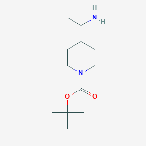 molecular formula C12H24N2O2 B1289323 tert-Butyl 4-(1-aminoethyl)piperidine-1-carboxylate CAS No. 455267-29-5