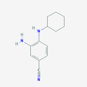 B1289327 3-Amino-4-(cyclohexylamino)benzonitrile CAS No. 123856-34-8