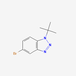 molecular formula C10H12BrN3 B12893290 5-bromo-1-(tert-butyl)-1H-benzo[d][1,2,3]triazole 