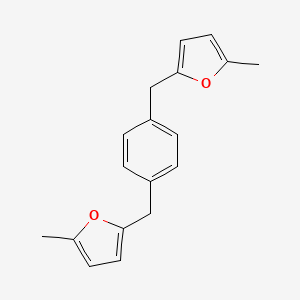 molecular formula C18H18O2 B12893318 1,4-Bis((5-methylfuran-2-yl)methyl)benzene CAS No. 114527-13-8