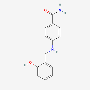 4-{[(2-Hydroxyphenyl)methyl]amino}benzamide