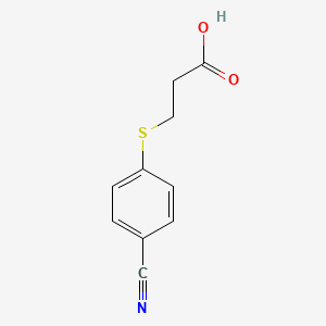 B1289337 3-[(4-Cyanophenyl)sulfanyl]propanoic acid CAS No. 381731-79-9