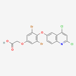 molecular formula C17H9Br2Cl2NO4 B12893377 {3,5-Dibromo-4-[(2,4-dichloroquinolin-6-yl)oxy]phenoxy}acetic acid CAS No. 918945-91-2