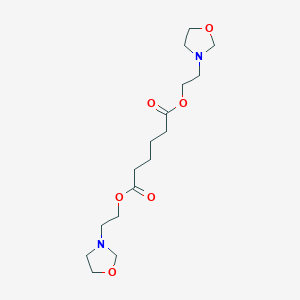 molecular formula C16H28N2O6 B12893412 Bis[2-(1,3-oxazolidin-3-yl)ethyl] hexanedioate CAS No. 28770-03-8