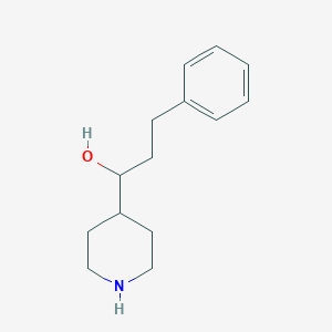 molecular formula C14H21NO B1289344 3-Phenyl-1-(piperidin-4-yl)propan-1-ol CAS No. 24152-52-1