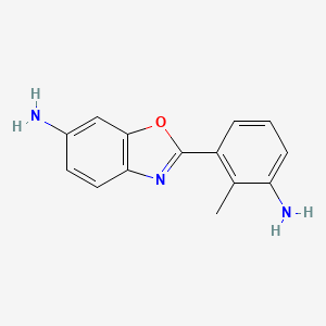 molecular formula C14H13N3O B12893529 2-(3-Amino-2-methylphenyl)-1,3-benzoxazol-6-amine CAS No. 114494-03-0