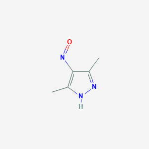 molecular formula C5H7N3O B12893542 3,5-Dimethyl-4-nitroso-1H-pyrazole CAS No. 1122-04-9