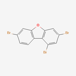 molecular formula C12H5Br3O B12893578 1,3,7-Tribromo-dibenzofuran CAS No. 617707-41-2
