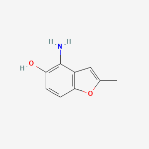 molecular formula C9H9NO2 B12893587 4-Amino-2-methylbenzofuran-5-ol 