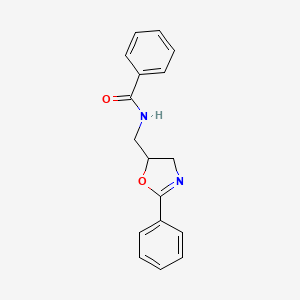 molecular formula C17H16N2O2 B12893590 N-[(2-Phenyl-4,5-dihydro-1,3-oxazol-5-yl)methyl]benzamide CAS No. 114284-41-2