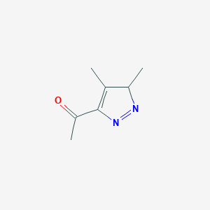 molecular formula C7H10N2O B12893608 1-(3,4-dimethyl-3H-pyrazol-5-yl)ethanone 