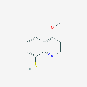 molecular formula C10H9NOS B12893672 8-Quinolinethiol, 4-methoxy- CAS No. 59666-02-3
