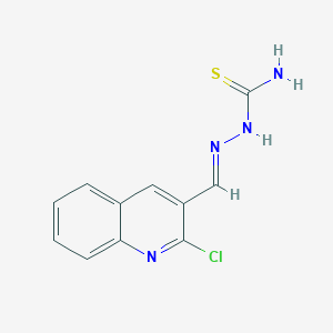 molecular formula C11H9ClN4S B12893676 2-((2-Chloroquinolin-3-yl)methylene)hydrazinecarbothioamide 