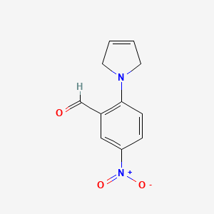 molecular formula C11H10N2O3 B12893698 2-(2,5-Dihydro-1H-pyrrol-1-yl)-5-nitrobenzaldehyde CAS No. 668987-44-8