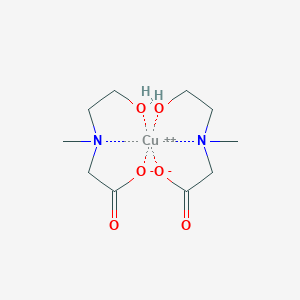 molecular formula C10H22CuN2O6 B12893709 Bis[N-(2-hydroxyethyl)-N-methylglycinato-N,O,ON]copper CAS No. 93940-93-3