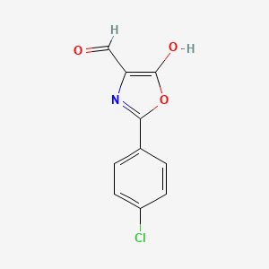 molecular formula C10H6ClNO3 B12893715 2-(4-Chlorophenyl)-4-(hydroxymethylene)oxazol-5(4H)-one 