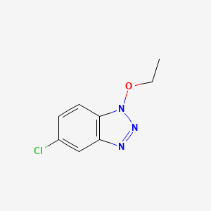 molecular formula C8H8ClN3O B12893717 5-Chloro-1-ethoxy-benzotriazole CAS No. 68229-95-8