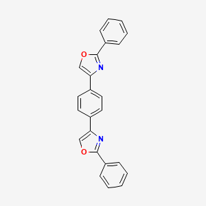 molecular formula C24H16N2O2 B12893718 1,4-Bis(2-phenyloxazol-4-yl)benzene 