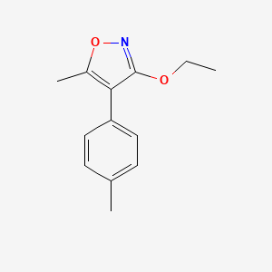 molecular formula C13H15NO2 B12893726 3-Ethoxy-5-methyl-4-(p-tolyl)isoxazole 
