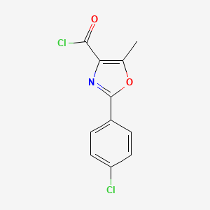 molecular formula C11H7Cl2NO2 B12893735 2-(4-Chlorophenyl)-5-methyl-1,3-oxazole-4-carbonyl chloride CAS No. 51655-78-8